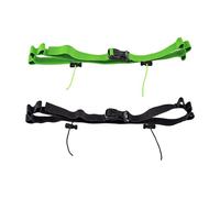 Lot de 2 ceintures de course réglables avec 6 anneaux élastiques pour cyclisme, Vert/noir, One Size