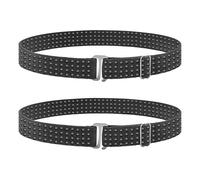 Lot de 2 ceintures de maintien pour chemise - Pour homme et femme - Réglable - Élastique - Taille cachée - Ceinture de fixation