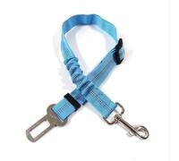 Lot de 2 ceintures de sécurité pour chien pour voitures - Ceinture de sécurité élastique réglable - Harnais de voiture solide et durable - Avec clip de ceinture de sécurité - Laisse rétractable (bleu