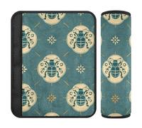 Lot de 2 ceintures de sécurité traditionnelles chinoises pour soulager le stress de votre cou et vos épaules - Accessoires pour camion - Bleu sarcelle