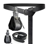 Lot de 2 ceintures médiévales, ceinture viking médiévale avec cordon de serrage en relief, sac banane rétro nordique, sac banane rétro Renaissance pour Halloween, carnaval, b, 80 Cm, rétro