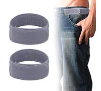 Lot de 2 ceintures sans boucle pour homme, élastiques, sans boucle, sans pour hommes et femmes, ceinture élastique réglable, pour la maison, l'école, le travail (L), gris, M
