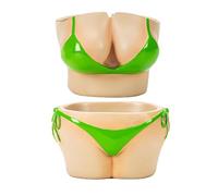 Lot de 2 cendriers amusants en résine en forme de bikini - Ornement décoratif créatif, cendrier portable moderne pour la maison, le bureau, le bar, les fêtes en plein air - Sculpture tendance unique