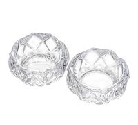 Lot de 2 cendriers en verre pour cigarettes - Cendrier décoratif - Moderne - Pour la maison, le bureau, les bars, les restaurants, l'intérieur et l'extérieur - Pour l'intérieur et l'extérieur -