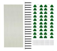 Lot de 2 cerceaux de jardin à faire soi-même pour plates-bandes surélevées, protection robuste des plantes avec clips et piquets, compatible avec l'ombre et le givre (B)