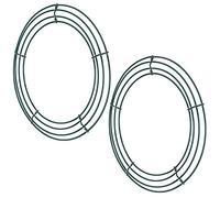 Lot de 2 cercles en fil de fer pour fabriquer des couronnes décoratives pour les fêtes ou la Saint-Valentin, Métal, Green, 30,5 cm
