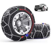 Lot de 2 chaînes à neige à fixation automatique en 1 minute - Installation rapide - Chaînes de traction de pneus de secours pour camionnettes et véhicules tout-terrain SUV - 255 265 275 285