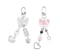 Lot De 2 Chaînes De Téléphone Portable Tendance, Chaînes De Téléphone Portable Polyvalentes, Chaînes De Perles pour Téléphone Portable, Accessoires De Décoration De Sac À Main.
