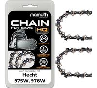 Lot de 2 chaînes de tronçonneuse 20 cm 1,1 mm 3/8" 33TG pour Hecht 975W, 976W