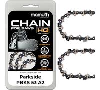 Lot de 2 chaînes de tronçonneuse 45 cm 1,5 mm 72TG pour Parkside PBKS 53 A2