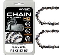 Lot de 2 chaînes de tronçonneuse 45 cm 1,5 mm 72TG pour Parkside PBKS 53 B3