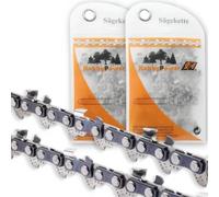 Lot de 2 chaînes de tronçonneuse compatibles avec l'élagueuse Stihl HT 102, 103, 131, 132, 133/30 cm - 1/4P 1,1 mm 64TG