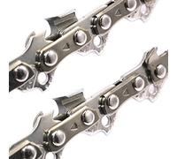 Lot de 2 chaînes de tronçonneuse de rechange, longueur de coupe 25 cm, burin complet 40 TG 3/8" LP 1,1 mm