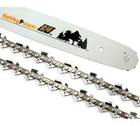 Lot de 2 chaînes de tronçonneuse + lame 40 cm demi-burin 3/8 55 TG 1,3 pour Stihl 020T MS200T MS200