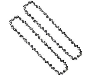 Lot de 2 chaînes d'élagage de rechange RAC234 de 20 cm pour tronçonneuses sans fil Ryobi ONE RPP750S, OPP1820, RPP720, RPP750E 18 V.