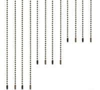 Lot de 2 chaînes d'extension pour ventilateur de plafond, perles de verre craquelé avec connecteurs en cuivre, longueur réglable pour éclairage d'intérieur, 53,3 cm, violet