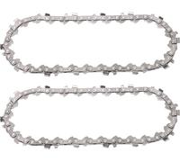 Lot de 2 chaînes mini tronçonneuse 4"" (4 pouces) - 28 maillons d'entraînement, acier allié