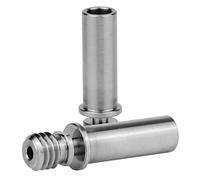 Lot de 2 chaînes TC4 Heatbreak TC4 à haute température compatibles avec Anycubic Mega S, Mega Pro, Vyper, Kobra Max Accessoires pour imprimante 3D (Titanium Heatbreak)