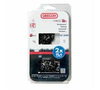 Lot de 2 chaînes tronçonneuse VersaCut 91VXL 3/8' Low Profile - OREGON - 56 maillons - 564443 Le lot de 2 chaînes de tronçonneuse