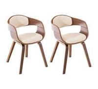 Lot de 2 chaise clp en bois non empilable non pliable interieur H. 73 cm beige beige G