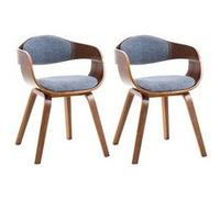 Lot de 2 chaise clp en bois non empilable non pliable interieur H. 73 cm bleu Bleu G