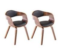 Lot de 2 chaise clp en bois non pliable H. 73 cm interieur noir noir G