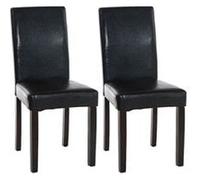 Lot de 2 chaise clp en bois non pliable H. 91 cm interieur noir
