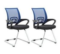 Lot de 2 chaise clp en metal empilable non pliable H. 89 cm interieur bleu Bleu G