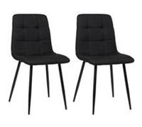 Lot de 2 chaise clp en metal non empilable non pliable H. 88 cm interieur noir Noir G