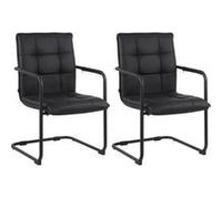 Lot de 2 chaise clp en metal non empilable non pliable H. 89 cm interieur noir noir G