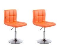 Lot de 2 chaise clp en metal non pliable H. 74 cm interieur orange Orange G