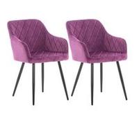 Lot de 2 chaise clp en metal non pliable H. 84 cm interieur noir noir G