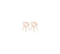 Lot de 2 chaise clp H. 73 cm non pliable interieur en bois blanc