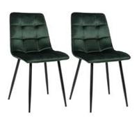 Lot de 2 chaise clp H. 88 cm non empilable non pliable interieur en metal vert Vert G