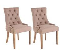 Lot de 2 chaise clp interieur non pliable en bois H. 92 cm marron Taupe G