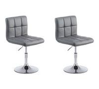 Lot de 2 chaise clp interieur non pliable en metal H. 74 cm gris gris G