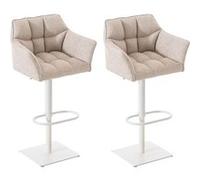 Lot de 2 chaise de bar clp interieur non pliable H. 113 cm en acier blanc
