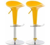 Lot de 2 chaise de bar clp interieur non pliable H. 87 cm en plastique jaune Jaune G