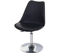 Mendler Chaises de bar H. 80 cm Lot de 2 non empilables non pliables plastique intérieur Noir G