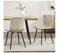 Lot de 2 chaises de salle à manger Elsern 89 x 43 x 51 cm beige [en.casa] beige G