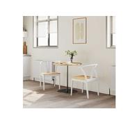 Lot de 2 chaise de bureau GENERIQUE en bois massif non pliable H. 77 cm interieur