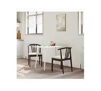 vidaXL Chaise de salle à manger vintage Bois d'hévéa massif Marron clair 50,5x61x80,5 cm 2 pcs