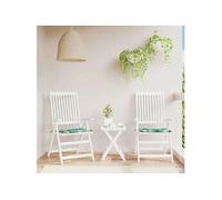 vidaXL Coussins de chaise Lot de 2 Motif de feuilles 50x50x4 cm Tissu