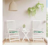 vidaXL Coussins de chaise Lot de 2 Motif de feuilles 50x50x4 cm Tissu