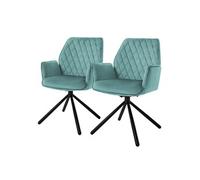 Lot de 2 chaise de bureau GENERIQUE interieur non empilable non pliable en metal H. 90 cm vert