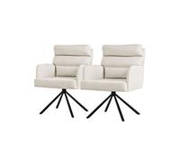 Lot de 2 chaise de bureau GENERIQUE interieur non empilable non pliable en plastique H. 93 cm beige