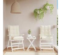 vidaXL Coussins de chaise (Lot de 2) 377677 – Imperméables, anti‑glissement, dossier bas