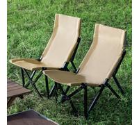 Lot de 2 Chaise de Camping de Loisirs, Chaise Plage Pliables et Portables, Chaise de Peche D'Extérieur for Détente à La Plage, Pêche au Bord du Lac