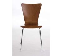 Lot de 2 chaise de conference clp en bois empilable non pliable H. 84 cm interieur marron