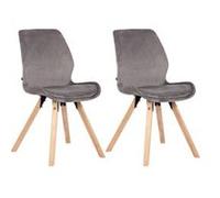 Lot de 2 chaise de conference CLP H. 87.5 cm interieur gris en bois